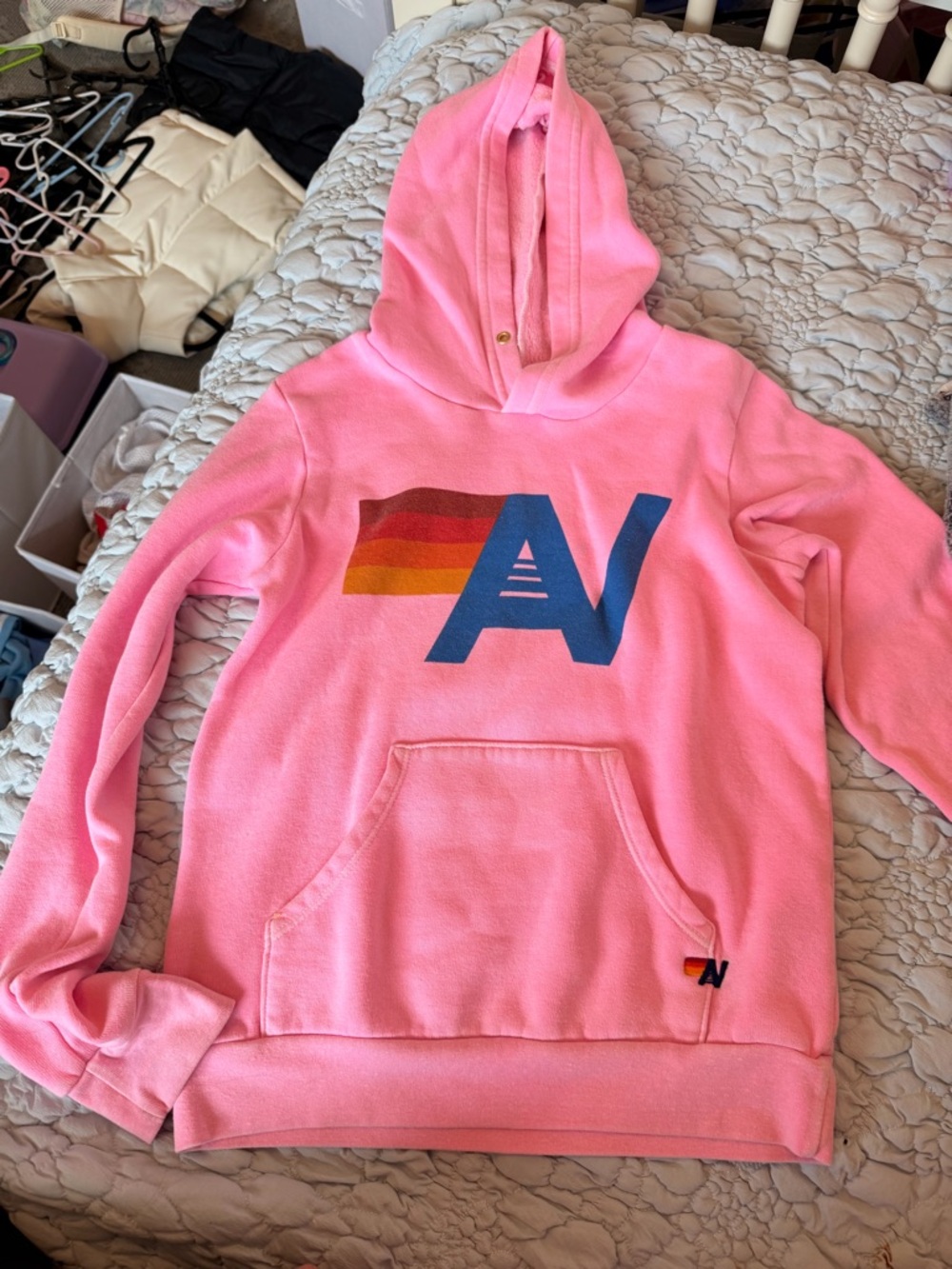Aviator Nation neon Pink Hoodie